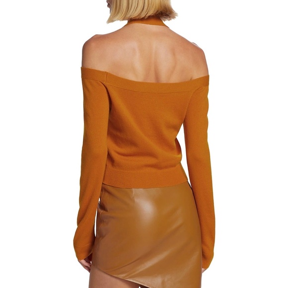 Zeynep Arcay Cashmere Cold Shoulder Halter-Neck Cardigan New With Tags - Picture 3 of 14